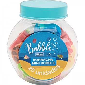 imagem BORRACHA MINI BUBBLE - POTE COM 20 UNIDADES