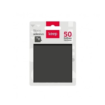 imagem Bloco Adesivo Keep 75x75mm Preto 50 Folhas 