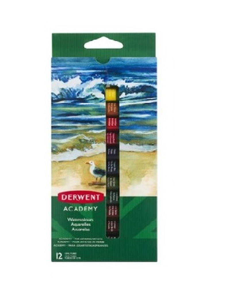 imagem Estojo de Aquarela Academy Derwent 12 tubos 12ml