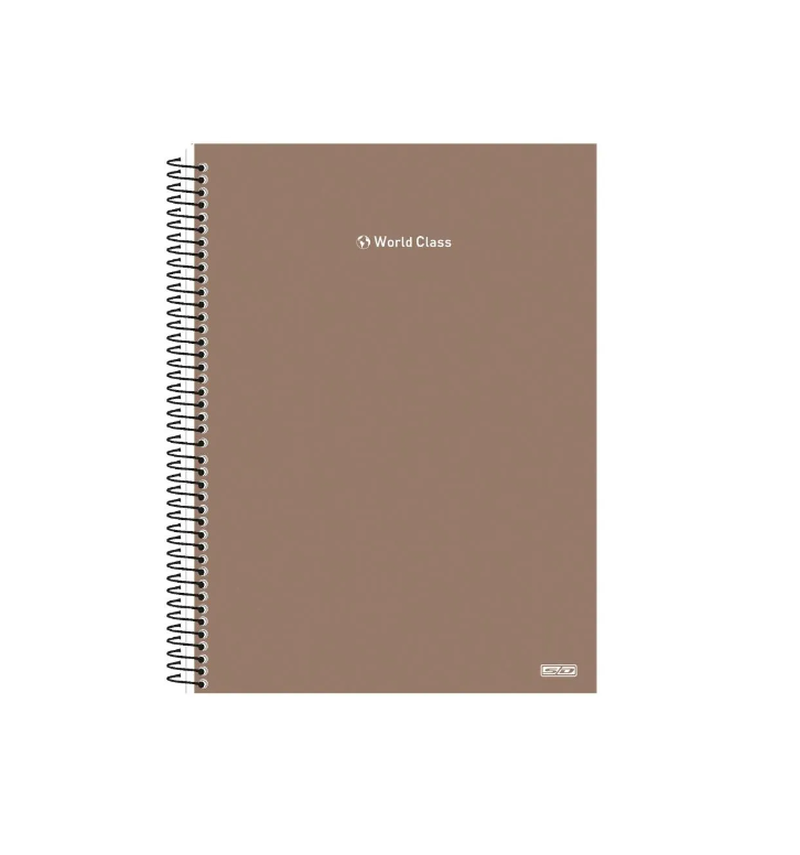 imagem Caderno Univ. CD Espiral World Class Marrom 80 Folhas