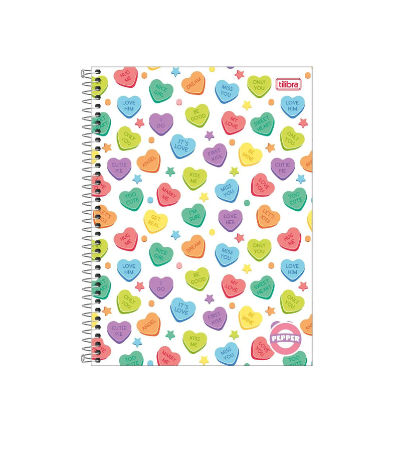 imagem Caderno Univ. CD Espiral Pepper Tilibra Fem 80 Folhas