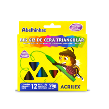 imagem Big Giz de Cera Triangular 12un Acrilex