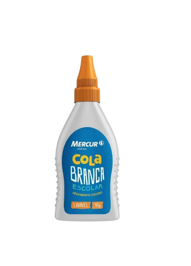 imagem Cola Branca Escolar Lavável 90g Mercur