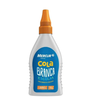 imagem Cola Branca Escolar Lavável 90g Mercur