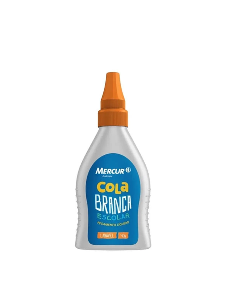 imagem Cola Branca Escolar Lavável 40g Mercur