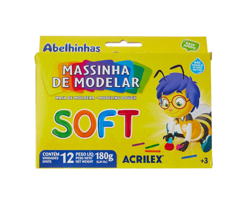 imagem Massinha de Modelar Soft Acrilex 12un