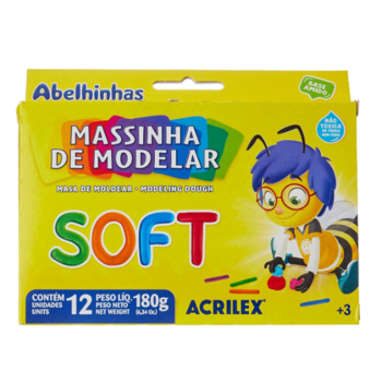 imagem Massinha de Modelar Soft Acrilex 12un