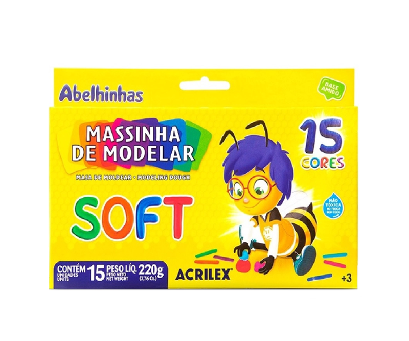 imagem Massinha de Modelar Soft Acrilex 15un