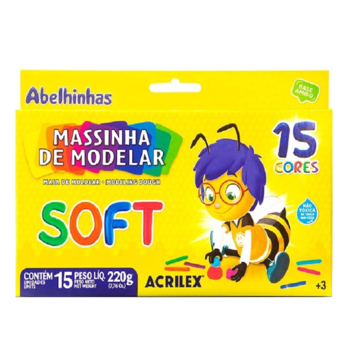 imagem Massinha de Modelar Soft Acrilex 15un