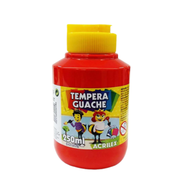 imagem Tempera Guache Vermelho Fogo Acrilex 250ml