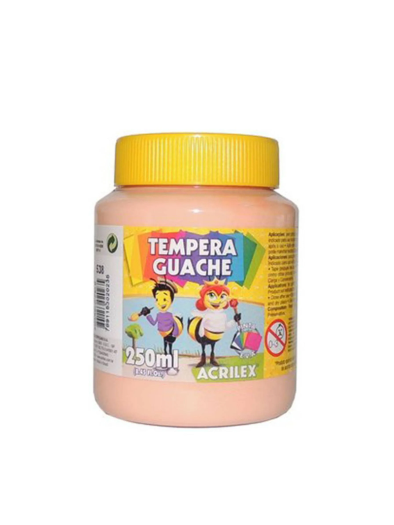 imagem Tempera Guache Amarelo Pêssego Acrilex 250ml