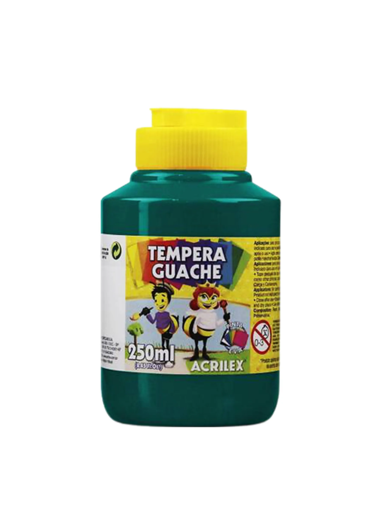 imagem Tempera Guache Verde Bandeira Acrilex 250ml