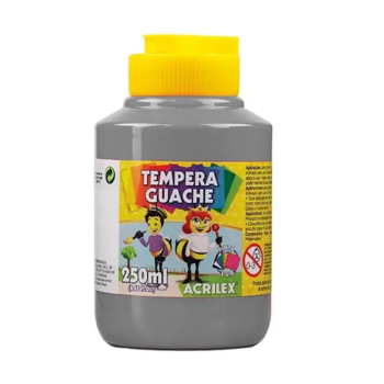 imagem Tempera Guache Cinza Acrilex 250ml