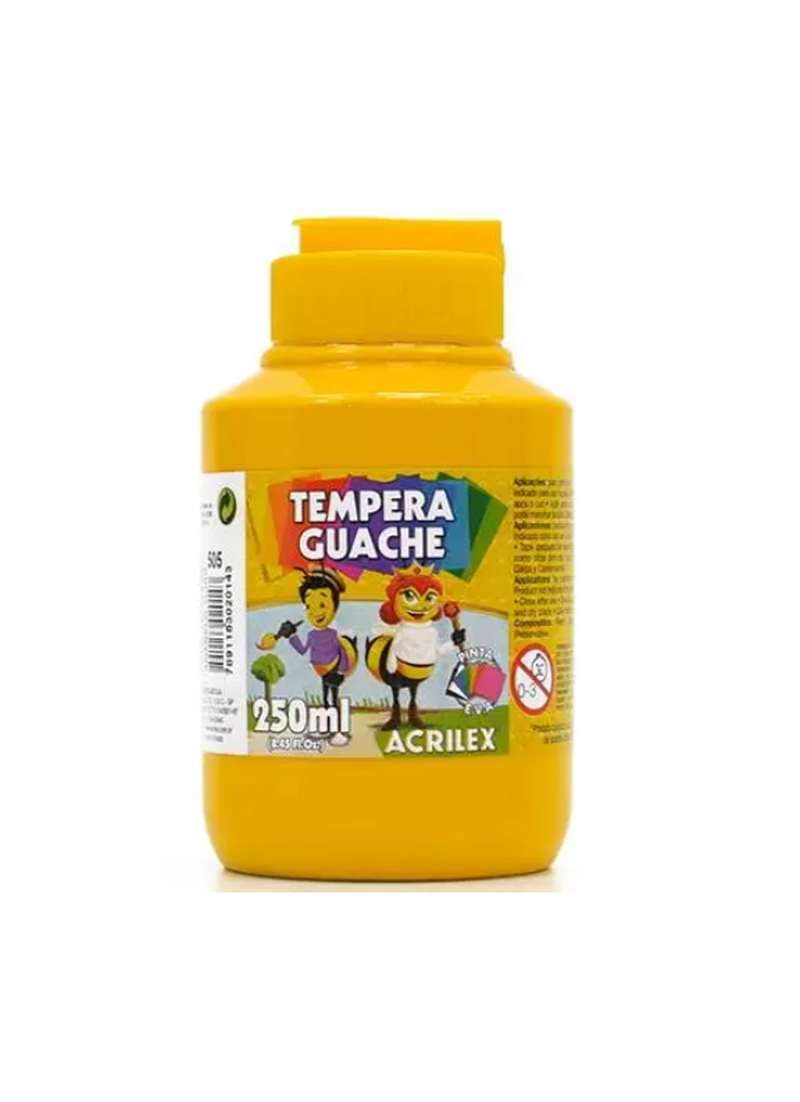 imagem Tempera Guache Amarelo Ouro Acrilex 250ml