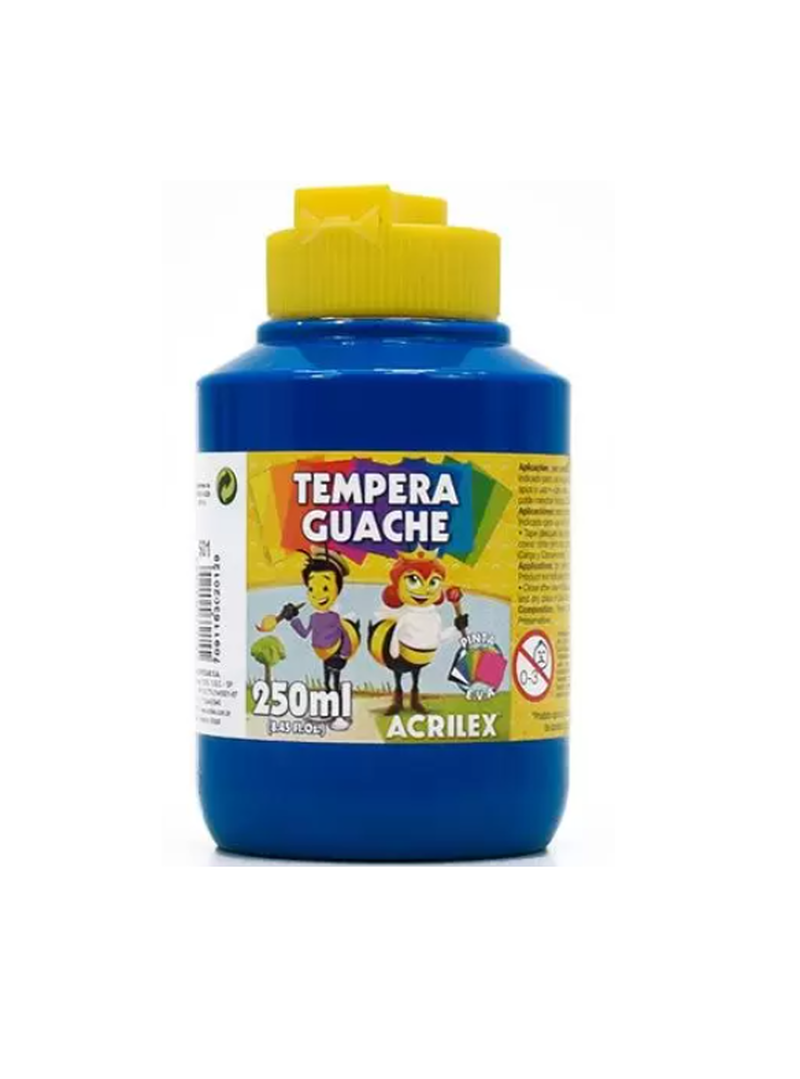 imagem Tempera Guache Azul Turquesa Acrilex 250ml