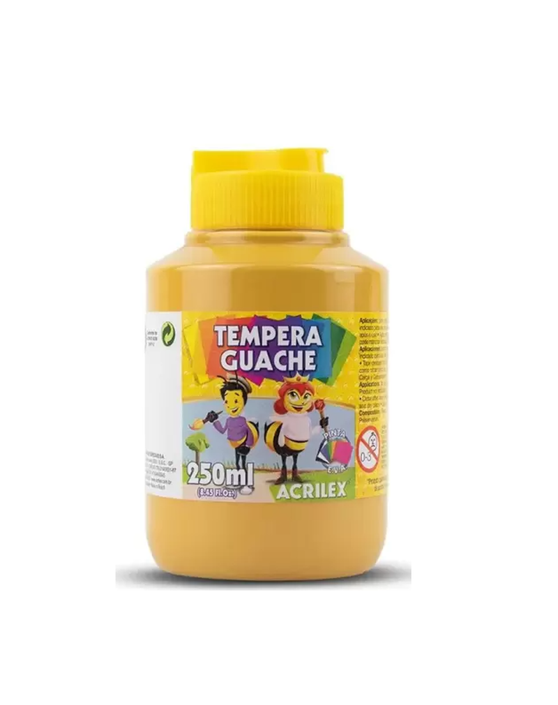 imagem Tempera Guache Amarelo Ocre Acrilex 250ml