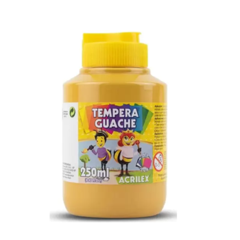 imagem Tempera Guache Amarelo Ocre Acrilex 250ml