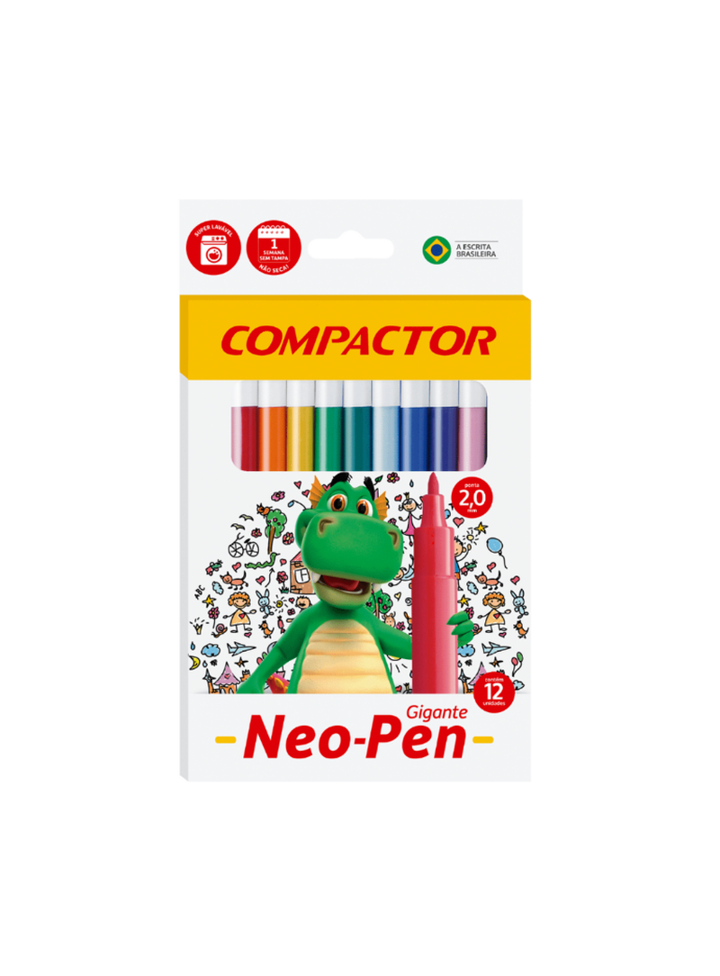 imagem Caneta Hidrográfica Neo-Pen Gigante Compactor 12un 