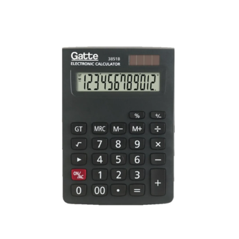 imagem Calculadora de Mesa 3851B Preta Gatte