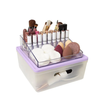 imagem Organizador De Maquiagem - Cosméticos Protêa Soul+Plus - Cristal e lilas