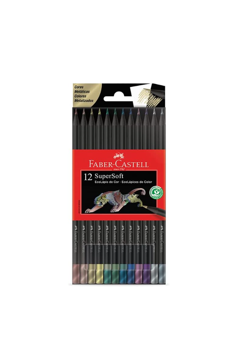 imagem SuperSoft 12 Cores Metalicas Faber-Castell