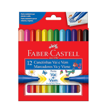 imagem Canetinha Vai e Vem Faber-Castell 12un