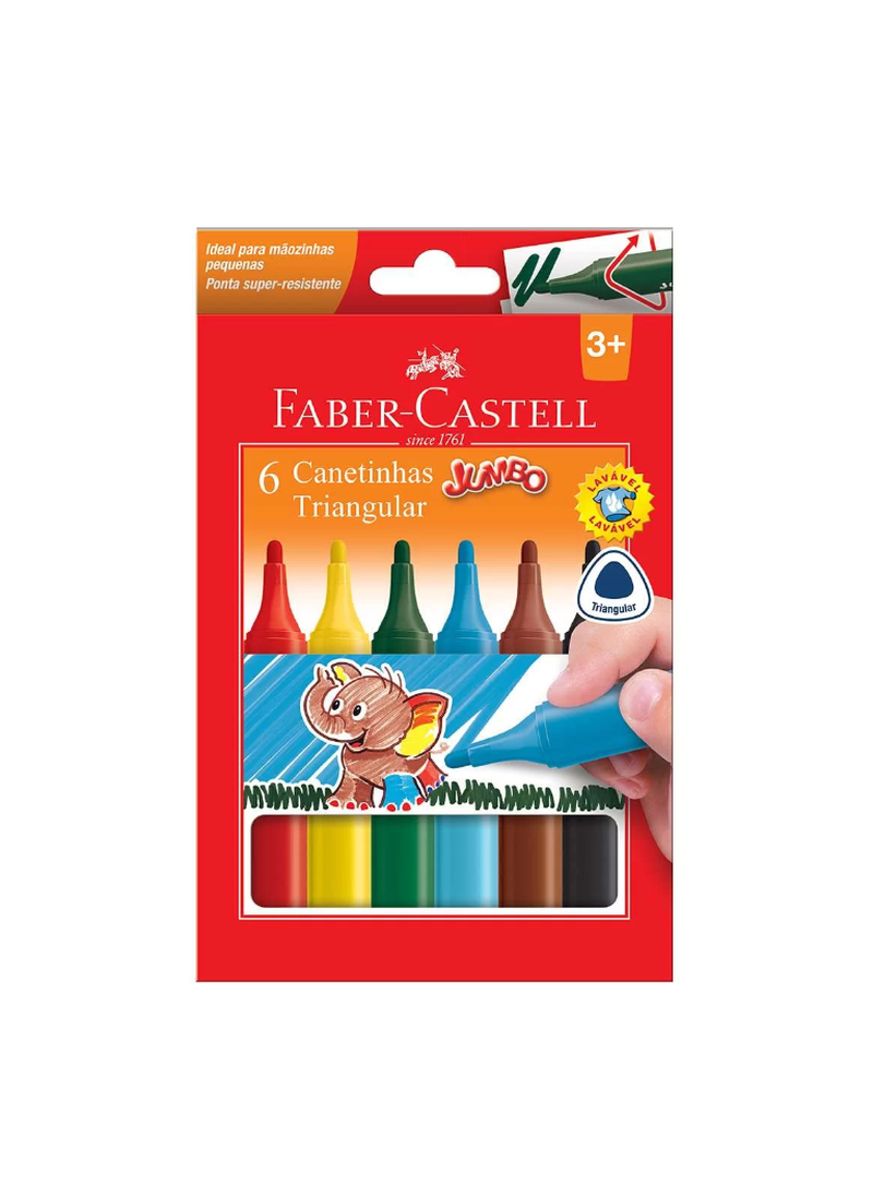 imagem Canetinhas Rotuladores JUMBO Faber-Castell 6un