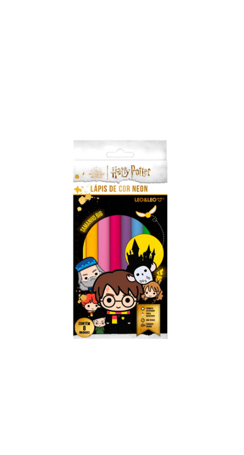 imagem Lápis de Cor Big Neon Harry Potter Leo&Leo 8 cores