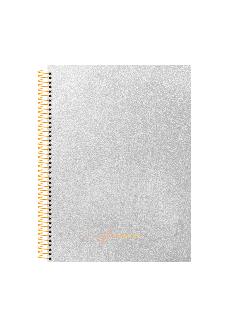 imagem Caderno Colegial CD Espiral Glimmer Prata SD 10 matérias