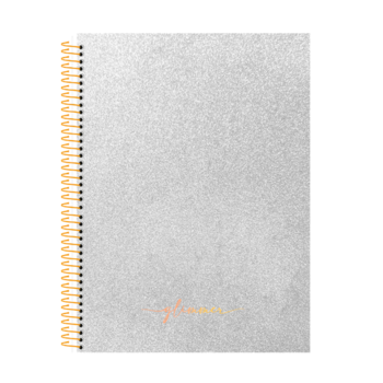 imagem Caderno Colegial CD Espiral Glimmer Prata SD 10 matérias