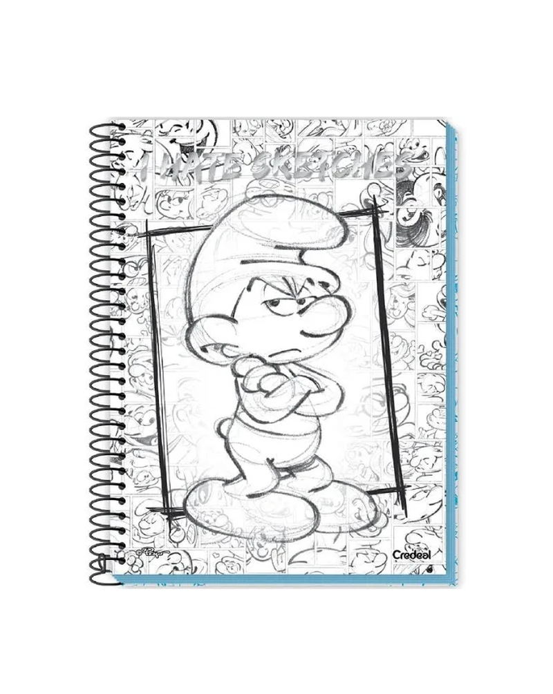 imagem Caderno Univ. CD Espiral Smurf Credeal 1 Matéria 