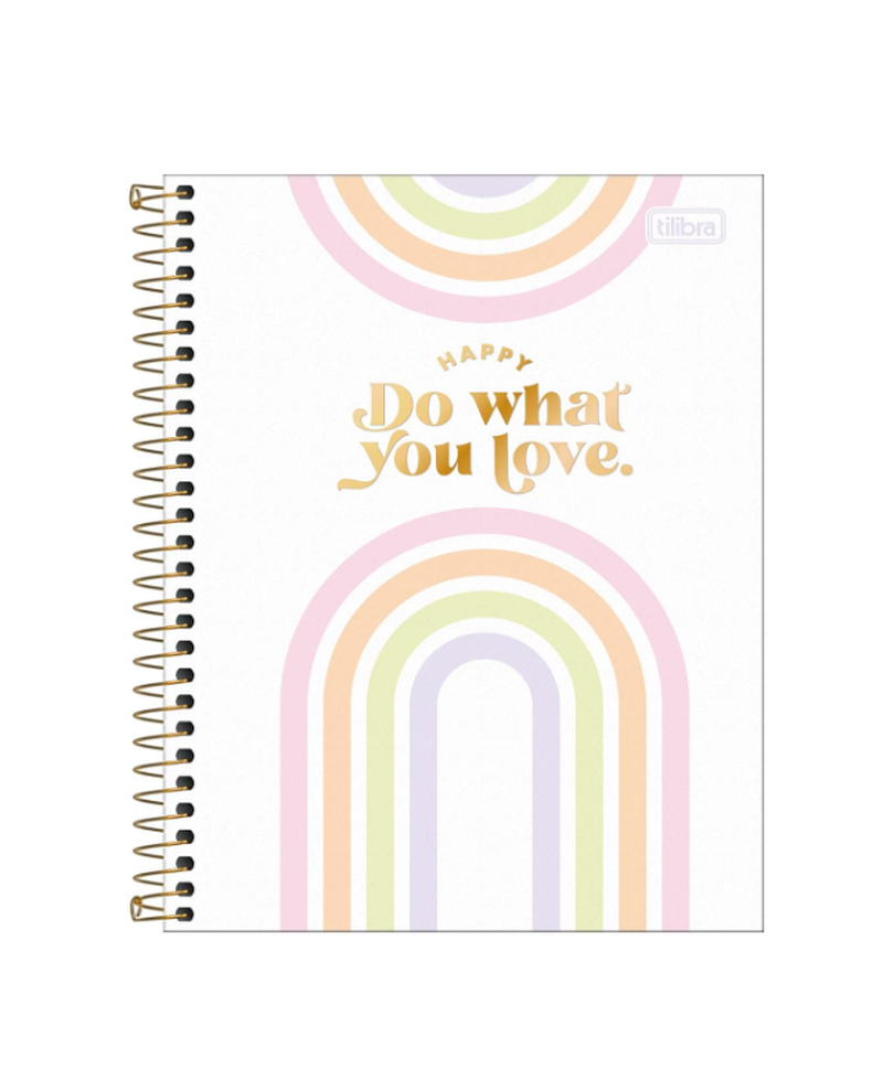 imagem Caderno Colegial CD Espiral HAPPY Tilibra 80 Folhas