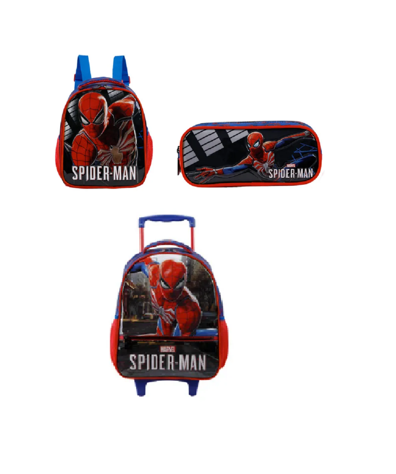 imagem Kit Mochila de rodas, Estojo e Lancheira Xeryus