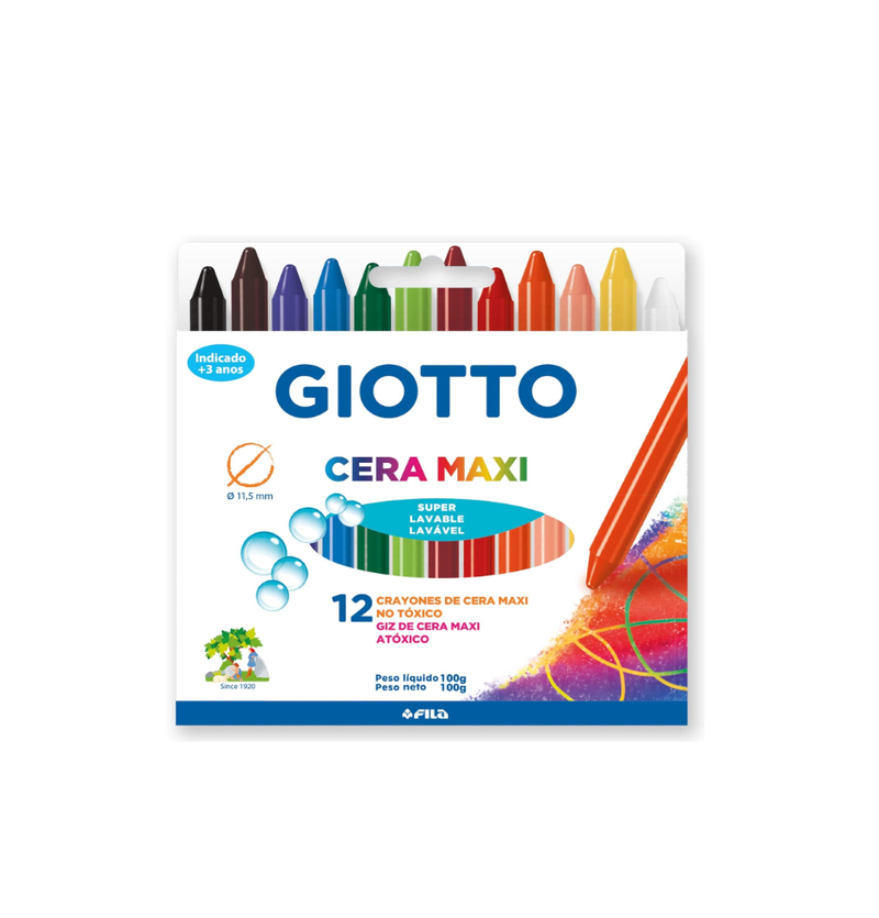 imagem Giotto Giz Cera Maxi Estojo 12 cores