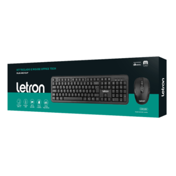 imagem Kit Teclado e Mouse Office Tech Letron