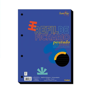 imagem Refil para Caderno Argolado Univ. Pautado 40fls Preto Credeal