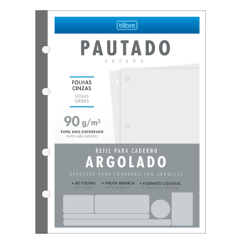 imagem Refil para Caderno Argolado Pautado Tilibra 80fls