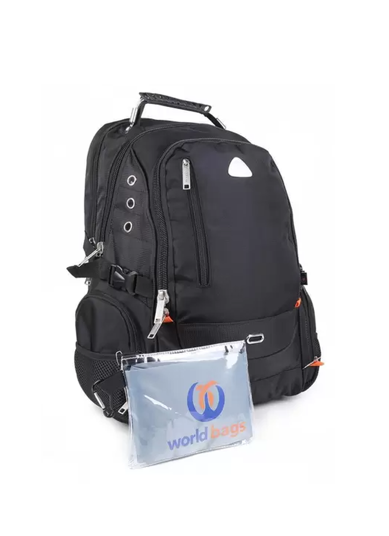 imagem Mochila World Bags Executiva c/Capa de Chuva Preta