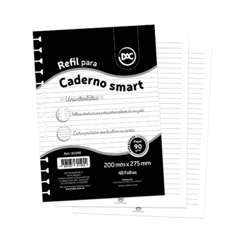 imagem Refil para Caderno Argolado Smart Univ. 48fls Branca DAC