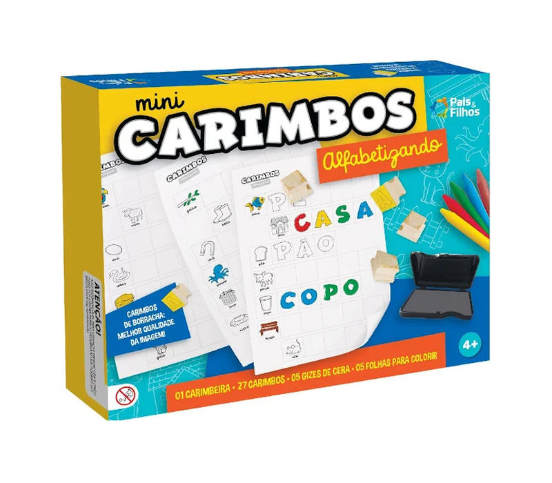 imagem Mini Carimbo Alfabetizando Unica Pais e Filhos