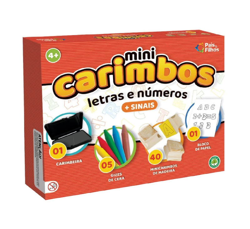 imagem Mini Carimbo Letras e Números +Sinais Unica Pais e Filhos