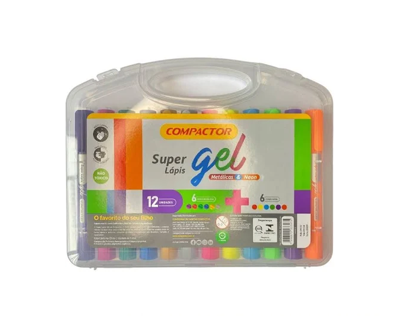 imagem Giz de Cera Super Gel Estojo c/12un Compactor