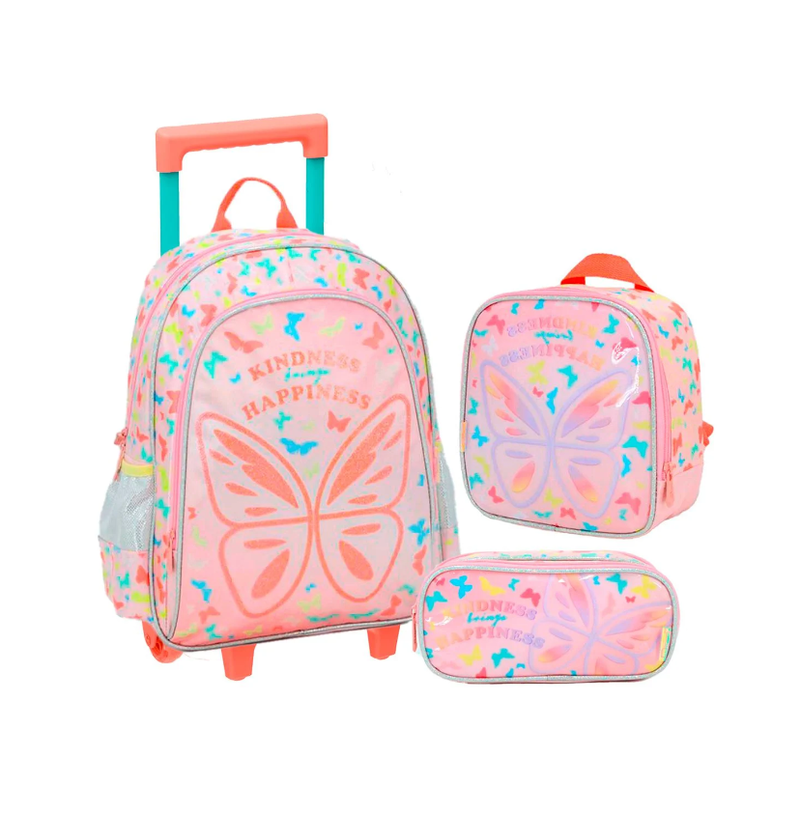 imagem Kit Mochila Carrinho/Lancheira/Estojo Pack Me Fly Away Pacific