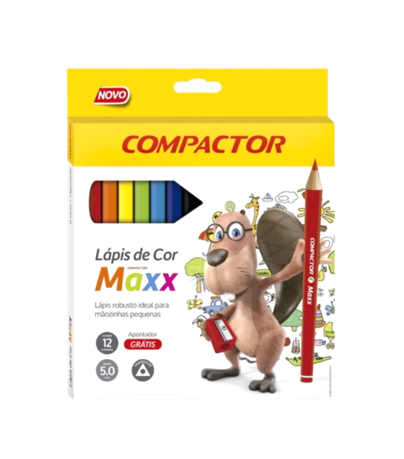 imagem Lápis de Cor Maxx 12un+Apontador Compactor