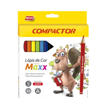 imagem Lápis de Cor Maxx 12un+Apontador Compactor