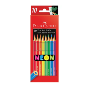 imagem EcoLápis de Cor 10 cores Neon Faber Castell