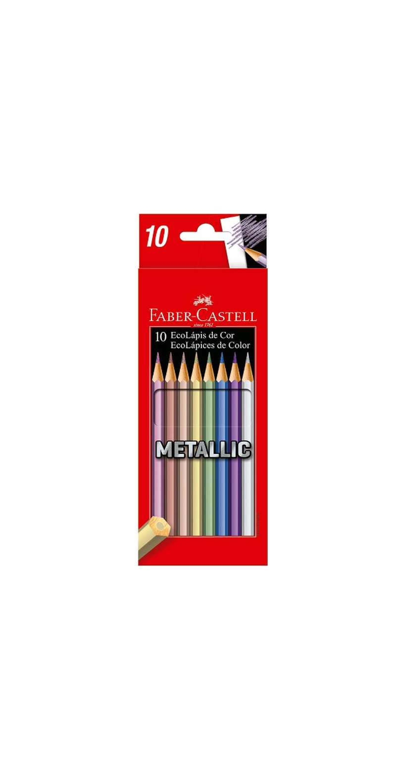 imagem EcoLápis de Cor 10 cores Metallic Faber Castell