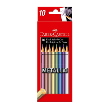 imagem EcoLápis de Cor 10 cores Metallic Faber Castell