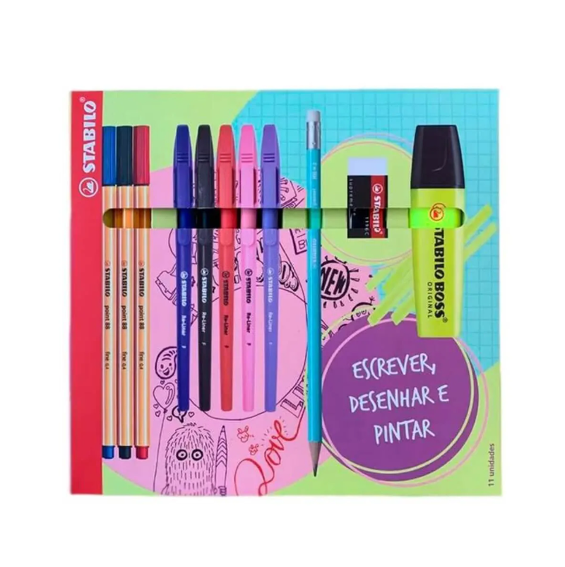 imagem Kit Escrever, Desenhar e Pintar Stabilo