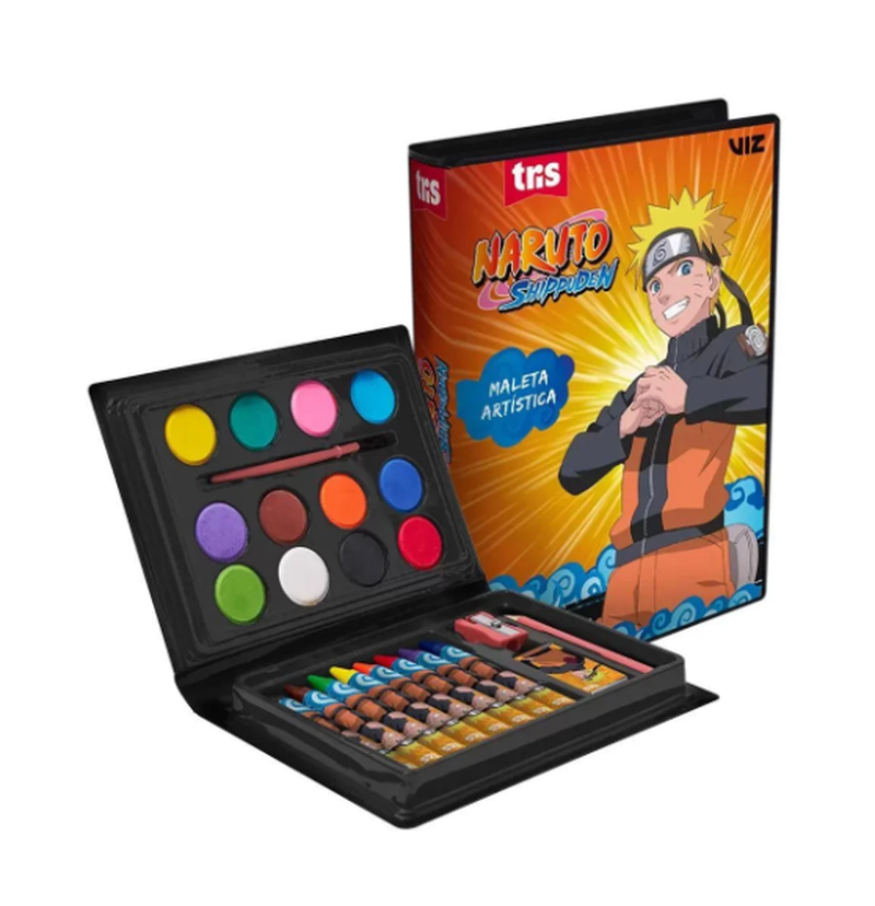 imagem Kit Maleta Artística Naruto 24 peças Tris